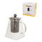 REGENT SQUARE TEAPOT BOROSILICATE GLASS WITH ST. STEEL INFUSER AND LID, 550ML