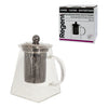 REGENT SQUARE TEAPOT BOROSILICATE GLASS WITH ST. STEEL INFUSER AND LID, 550ML