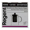 REGENT SQUARE TEAPOT BOROSILICATE GLASS WITH ST. STEEL INFUSER AND LID, 550ML
