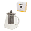 REGENT SQUARE TEAPOT BOROSILICATE GLASS WITH ST. STEEL INFUSER AND LID, 550ML