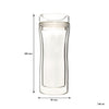 CONSOL ROMA DOUBLE WALL TRAVEL MUG WITH LID, 340ML