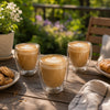 CONSOL ROMA DOUBLE WALL BOROSILICATE GLASS TEA/COFFEE CUP 2PK, 350ML