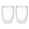 CONSOL ROMA DOUBLE WALL BOROSILICATE GLASS TEA/COFFEE CUP 2PK, 350ML