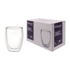 CONSOL ROMA DOUBLE WALL BOROSILICATE GLASS TEA/COFFEE CUP 2PK, 350ML
