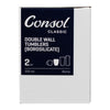 CONSOL ROMA DOUBLE WALL BOROSILICATE GLASS TEA/COFFEE CUP 2PK, 350ML