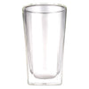 CONSOL ROMA DOUBLE WALL SQUARE BOROSILICATE GLASS TEA/COFFEE CUP 2PK, 380ML