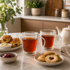 CONSOL ROMA DOUBLE WALL BOROSILICATE GLASS TEA/COFFEE MUG 2PK, 320ML