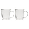 CONSOL ROMA DOUBLE WALL BOROSILICATE GLASS TEA/COFFEE MUG 2PK, 320ML