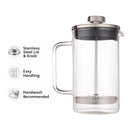 CONSOL CADIZ BOROSILICATE GLASS COFFEE PLUNGER, 600ML