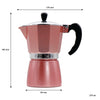REGENT COFFEE MAKER ALUMINIUM 2 TONE ROSE GOLD & SILVER 6 CUP, 275ML