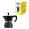 REGENT COFFEE MAKER ALUMINIUM 2 TONE MATT BLACK WITH SILVER 3 CUP, (150ML)