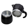 REGENT COFFEE MAKER ALUMINIUM 2 TONE MATT BLACK WITH SILVER 3 CUP, 150ML