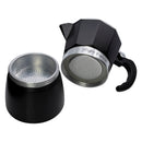 REGENT COFFEE MAKER ALUMINIUM 2 TONE MATT BLACK WITH SILVER 3 CUP, (150ML)