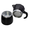 REGENT COFFEE MAKER ALUMINIUM 2 TONE MATT BLACK WITH SILVER 3 CUP, (150ML)