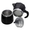 REGENT COFFEE MAKER ALUMINIUM 2 TONE MATT BLACK WITH SILVER 3 CUP, 150ML