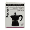 REGENT COFFEE MAKER ALUMINIUM 2 TONE MATT BLACK WITH SILVER 3 CUP, 150ML