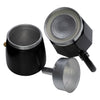 REGENT COFFEE MAKER ALUMINIUM 2 TONE MATT BLACK WITH SILVER 6 CUP, 275ML