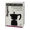 REGENT COFFEE MAKER ALUMINIUM 2 TONE MATT BLACK WITH SILVER 6 CUP, 275ML