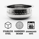 REGENT COOKWARE HANDI BOWL HAMMERED ST STEEL, 850ML - 155MM DIAX65MM