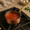 REGENT COOKWARE SAUCE PAN ST STEEL CU PLATED WITH BRASS HANDLE, 400ML (205/120MM DIAX35MM)