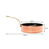 REGENT COOKWARE SAUCE PAN ST STEEL CU PLATED WITH BRASS HANDLE, 400ML (205/120MM DIAX35MM)