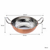 REGENT COOKWARE KARAHI PAN HAMMERED ST STEEL COPPER PLATED, 850ML (165MM DIAX50MM)