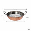 REGENT COOKWARE KARAHI PAN HAMMERED ST STEEL COPPER PLATED, 1.2L - 245/185MM DIAX55MM