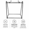 REGENT SPACE SAVER STAND POWDER COATED BLACK FOR 4 MUGS