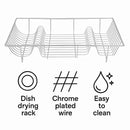 REGENT CHROME DISH DRYING RACK, 480X320MM