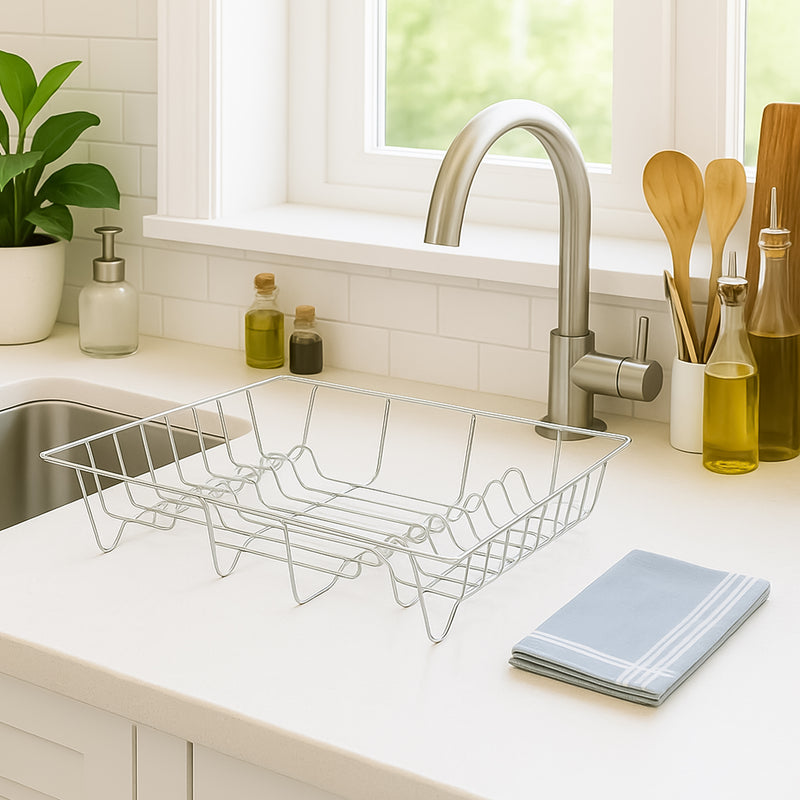 REGENT CHROME DISH DRYING RACK, 480X320MM