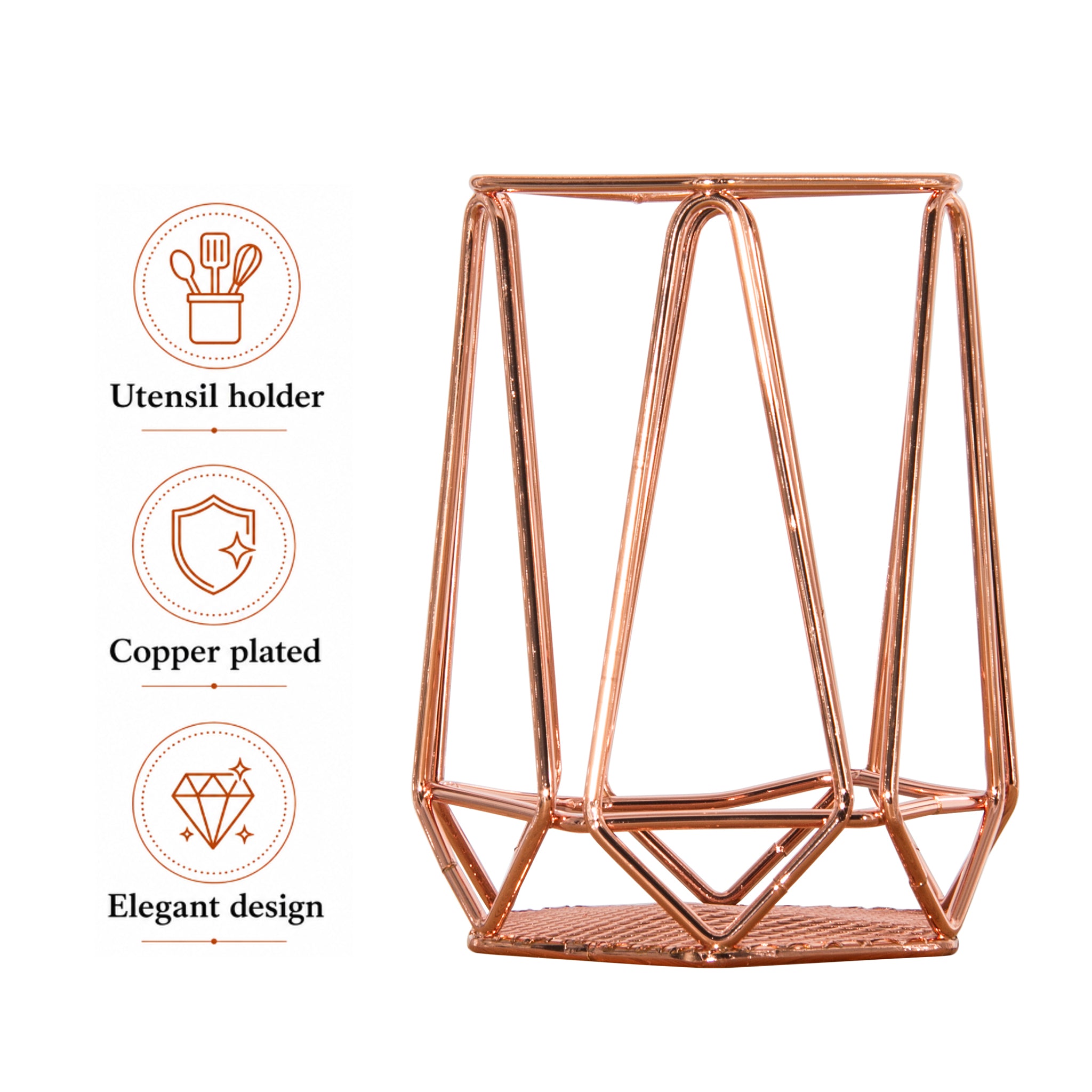 REGENT KITCHEN UTENSIL HOLDER CU.PLATED