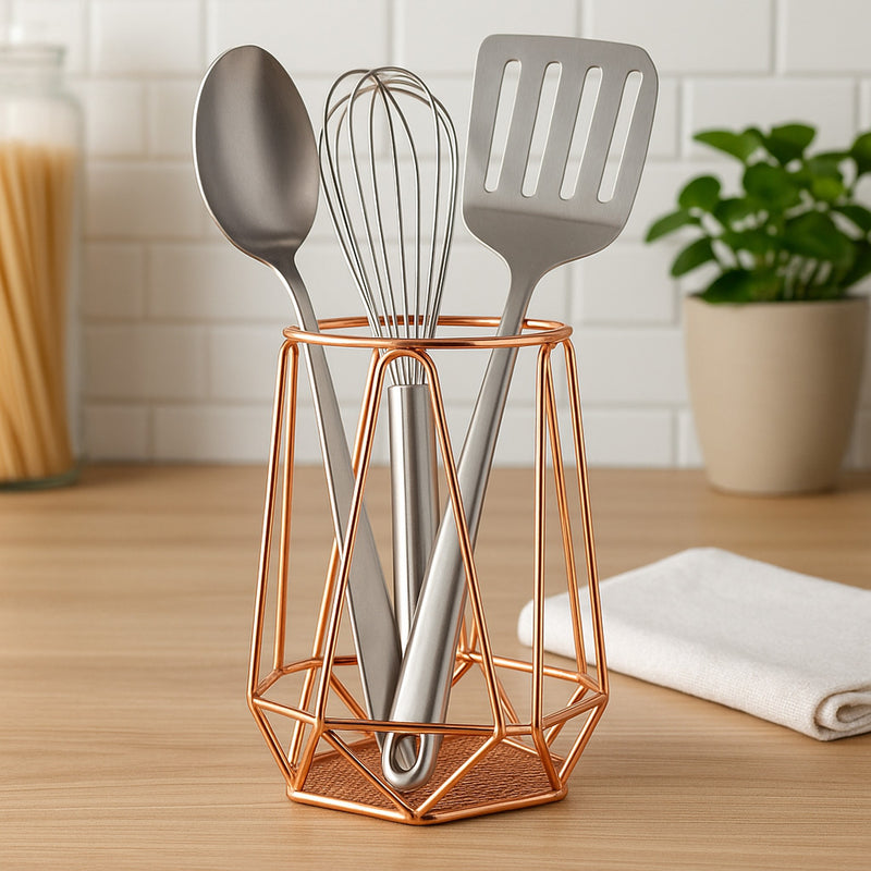 REGENT KITCHEN UTENSIL HOLDER CU.PLATED