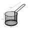 REGENT CHIP SERVER ROUND WIRE BASKET WITH HANDLE PC BLACK, (210/100MM DIAX80MM)
