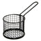 REGENT CHIP SERVER ROUND WIRE BASKET WITH HANDLE PC BLACK, (210/100MM DIAX80MM)