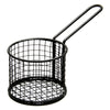 REGENT CHIP SERVER ROUND WIRE BASKET WITH HANDLE PC BLACK, (210/100MM DIAX80MM)