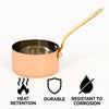 REGENT COOKWARE MINI POT ST STEEL CU PLATED WITH BRASS HANDLE,  200ML - 155/75MM DIAX45MM