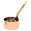 REGENT COOKWARE MINI POT ST STEEL CU PLATED WITH BRASS HANDLE,  200ML (155/75MM DIAX45MM)