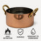 REGENT COOKWARE MINI POT ST STEEL CU PLATED WITH 2 BRASS HANDLES, 350ML (155/90MM DIAX52.5MM)