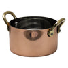 REGENT COOKWARE MINI POT ST STEEL CU PLATED WITH 2 BRASS HANDLES, 350ML - 120/90MM DIAX52.5MM
