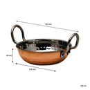 REGENT COOKWARE KARAHI PAN HAMMERED ST STEEL COPPER PLATED, 320ML (180/125MM DIAX40MM)