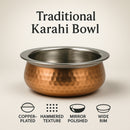 REGENT COOKWARE HANDI BOWL HAMMERED ST STEEL COPPER PLATED, 300ML (125MM DIAX54MM)