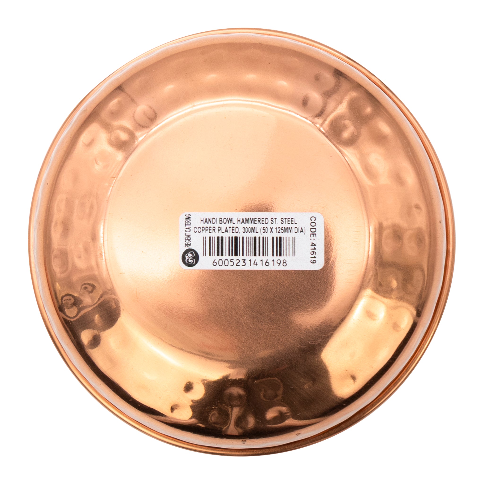 REGENT COOKWARE HANDI BOWL HAMMERED ST STEEL COPPER PLATED, 300ML - 125MM DIAX54MM