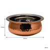 REGENT COOKWARE HANDI BOWL HAMMERED ST STEEL COPPER PLATED, 300ML - 125MM DIAX54MM