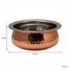 REGENT COOKWARE HANDI BOWL HAMMERED ST STEEL COPPER PLATED, 400ML