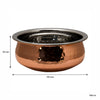 REGENT COOKWARE HANDI BOWL HAMMERED ST STEEL COPPER PLATED, 800ML - 155MM DIAX65MM