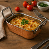 REGENT COOKWARE KARAHI ROASTER RECT. HAMMERED ST STEEL CU PLATED + HANDLES, 340ML (165/125X85X40MM)