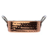 REGENT COOKWARE KARAHI ROASTER RECT. HAMMERED ST STEEL CU PLATED + HANDLES, 340ML (165/125X85X40MM)
