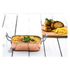 REGENT COOKWARE KARAHI ROASTER RECT.HAMMERED ST STEEL CU PLATED + HANDLES, 500ML - 195/145X95X45MM