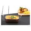 REGENT COOKWARE KARAHI ROASTER RECT.HAMMERED ST STEEL CU PLATED + HANDLES, 500ML - 195/145X95X45MM