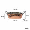 REGENT COOKWARE KARAHI ROASTER RECT.HAMMERED ST STEEL CU PLATED + HANDLES, 500ML - 195/145X95X45MM